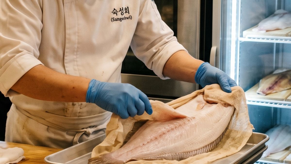 刺身を熟成する人の資料写真（AI生成）