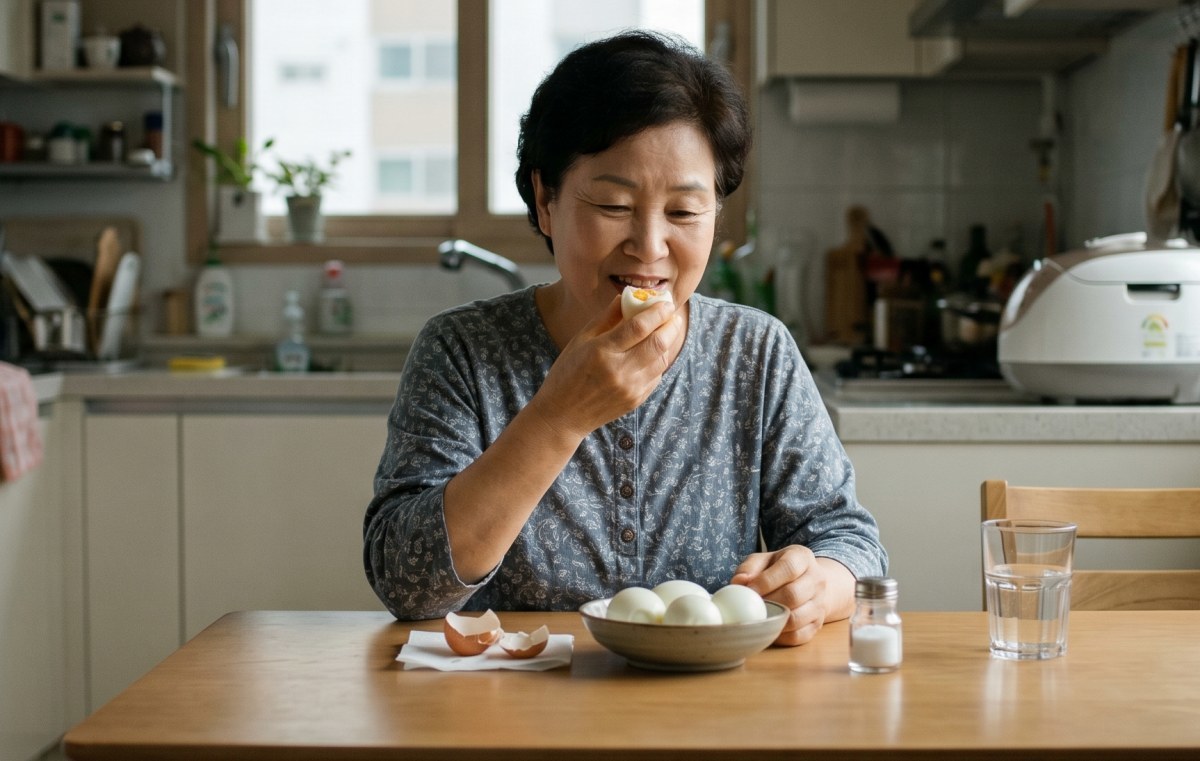 朝に卵を食べる人