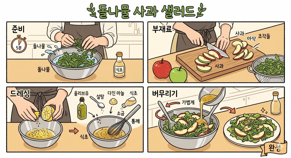 トルナムルサラダの調理方法漫画イラスト
