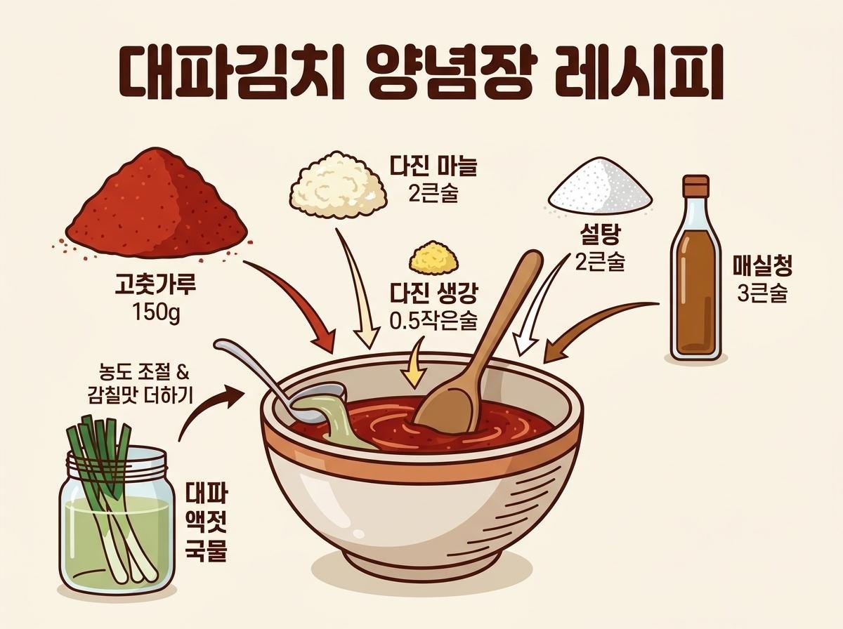 長ネギキムチの調味料イメージ