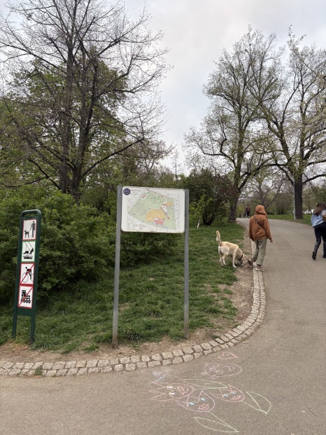 \"公園入口の風景\"