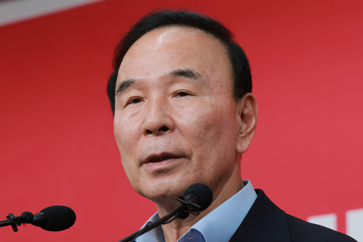 パク・ドクフム 国民の力 公薦管理委員長。聯合ニュース