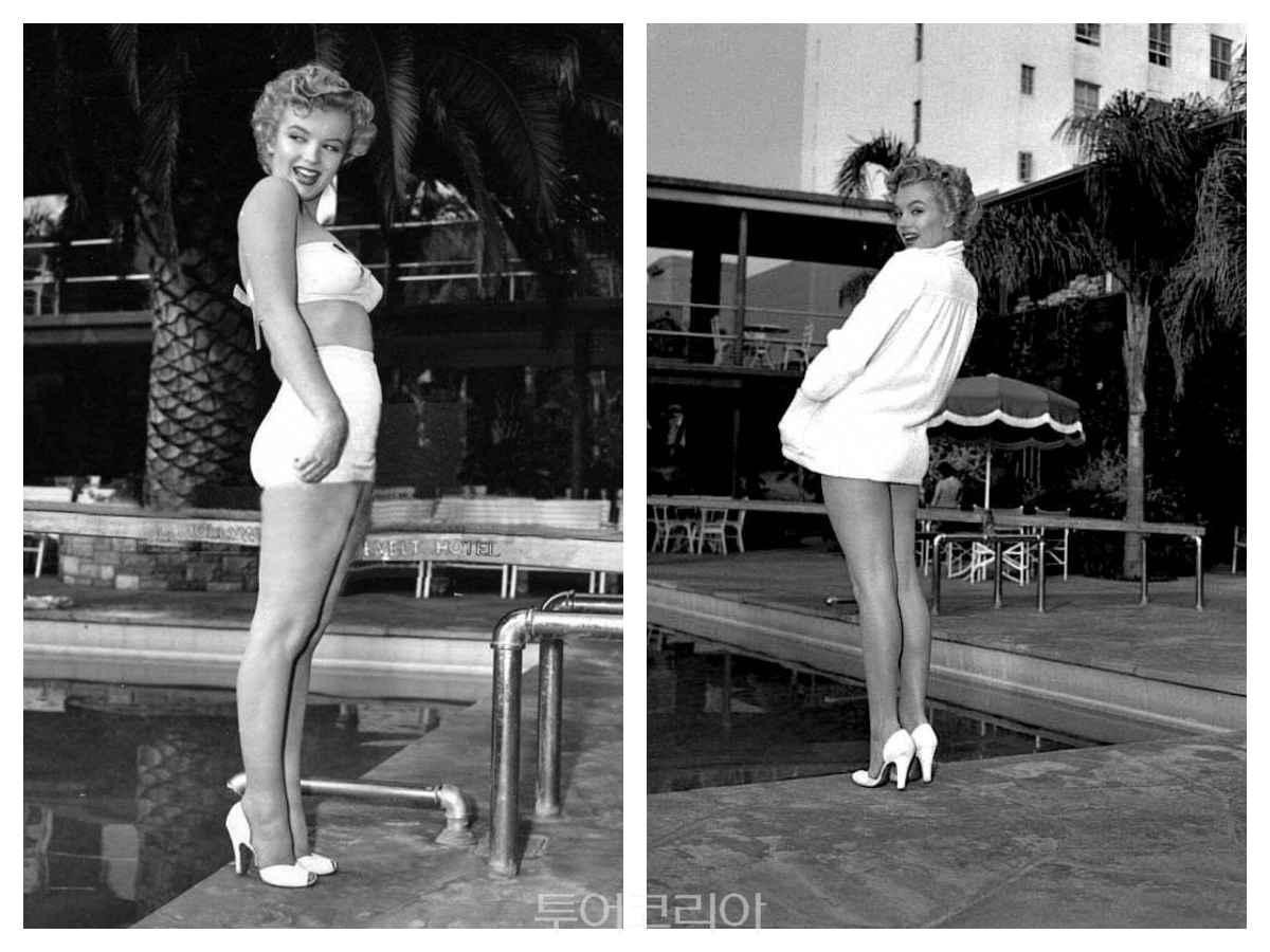 Marilyn Monroe during her first magazine shoot at the Hollywood Roosevelt Hotel pool ⓒHollywood Roosevelt /Photo courtesy of Los Angeles Tourism