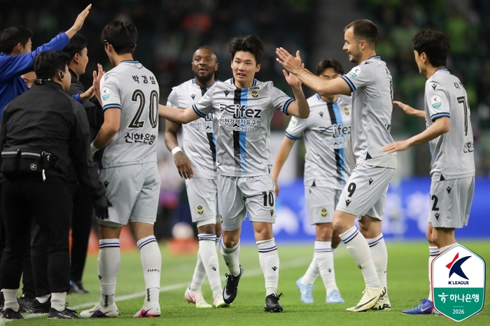 逆転ゴールを決めたインチョンのイ・ドンリュル。提供 | 韓国プロサッカー連盟