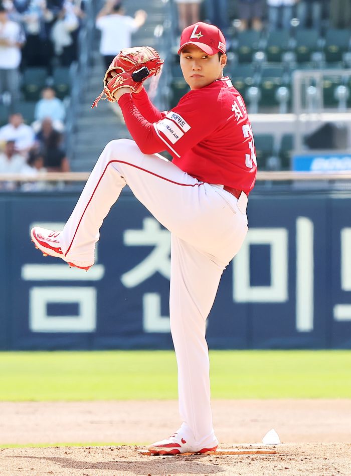 ▲ 최민준은 다음 공까지 내다보는 두뇌 피칭으로 자신의 능력을 극대화하고 있다 ⓒSSGラン다즈