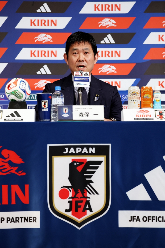 ▲ モリヤス・ハジメ日本サッカー代表監督が東京で行われた記者会見で2026北中米ワールドカップの最終メンバーを発表した。 ⓒ聯合ニュース/REUTERS