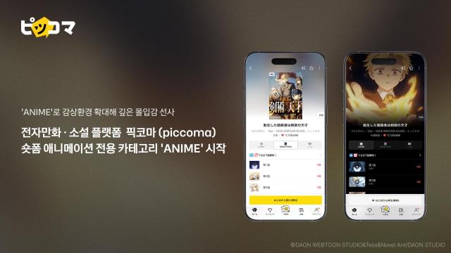 \"カカオピックコマがショートフォームアニメーションコンテンツを提供するために新設した「アニメ」カテゴリーの写真＝カカオピックコマ\"