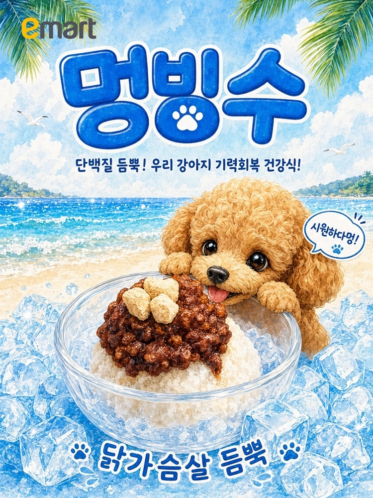 イーマートの몰리스の犬用かき氷製品。 [イーマート提供]