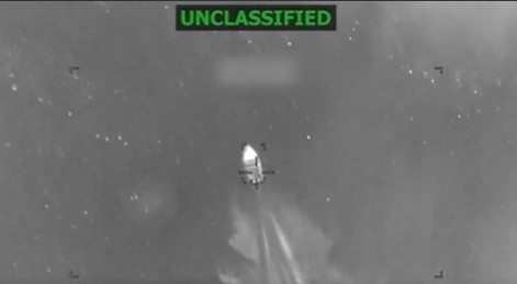 米軍が攻撃した麻薬運搬疑いの船。 [聯合]