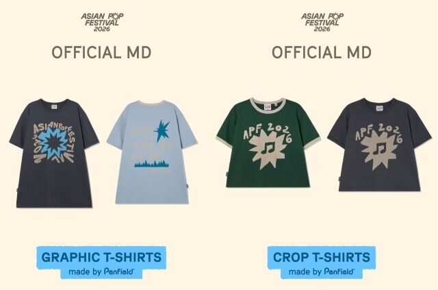 アジアンポップフェスティバル2026のTシャツ。/パラダイス文化財団