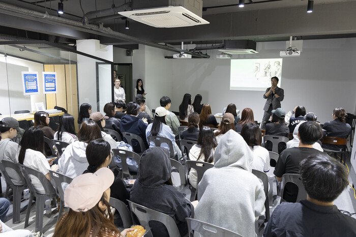 上明大学ソウルキャンパスでの外国人留学生向け定着・就職・ネットワーキングプログラムの様子