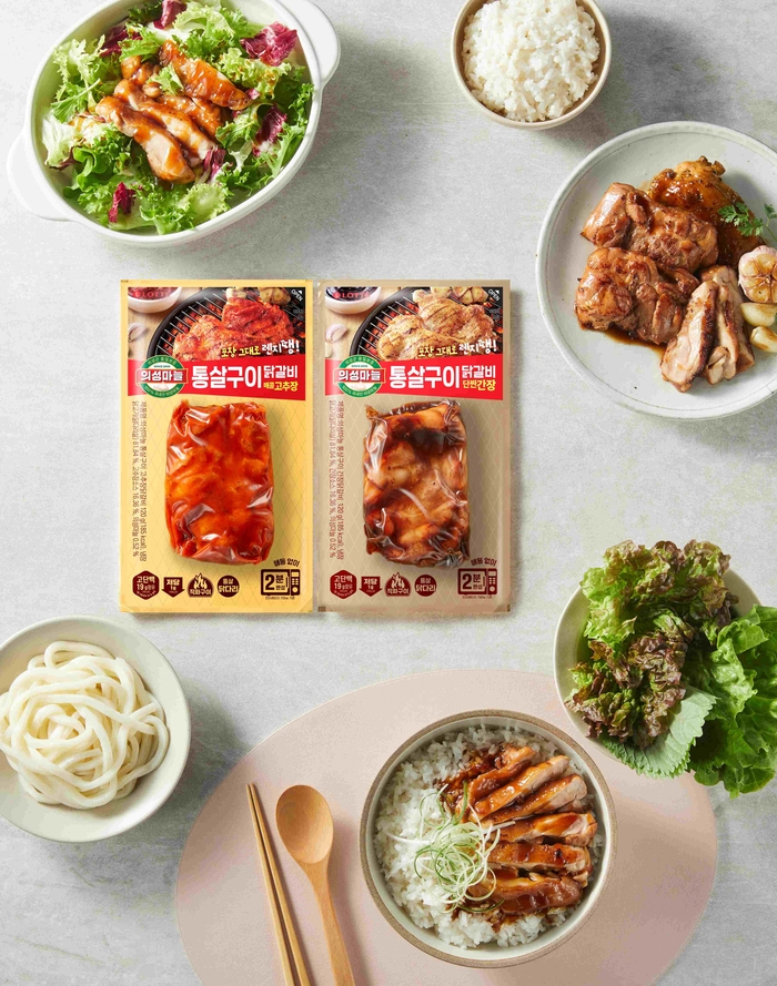 義城にんにくの丸ごとグリル 鶏カルビ2種。写真｜ロッテウェルフード