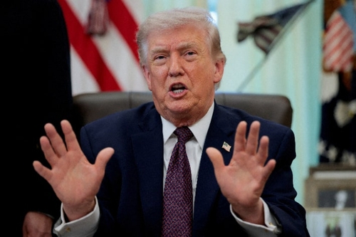 \"ドナルド・トランプ米大統領。ロイター＝聯合ニュース\"
