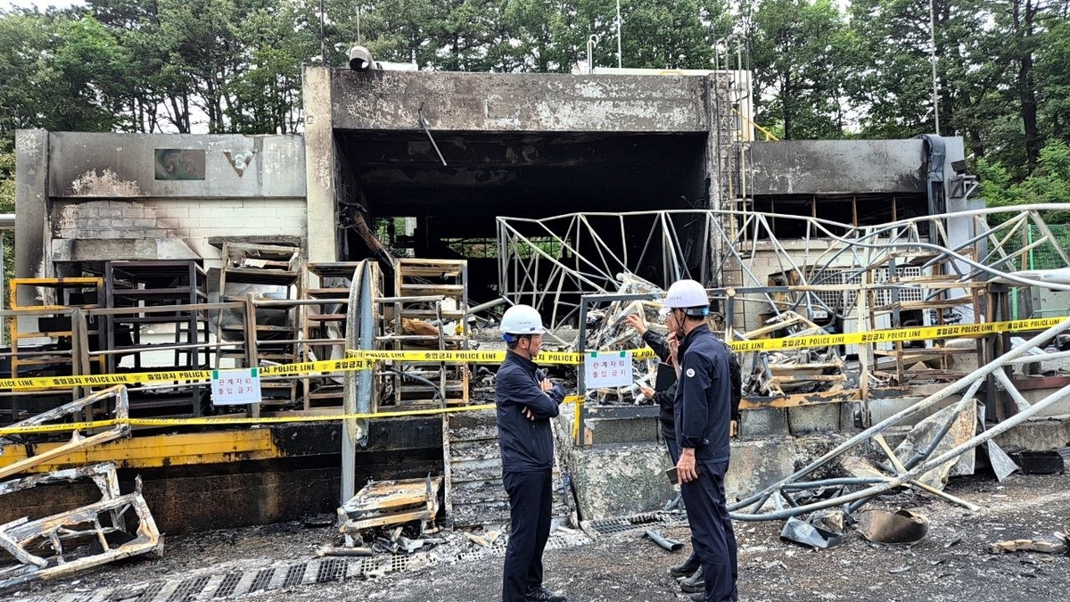 大田ハンファエアロスペースでの爆発事故。現場。写真提供=雇用労働部