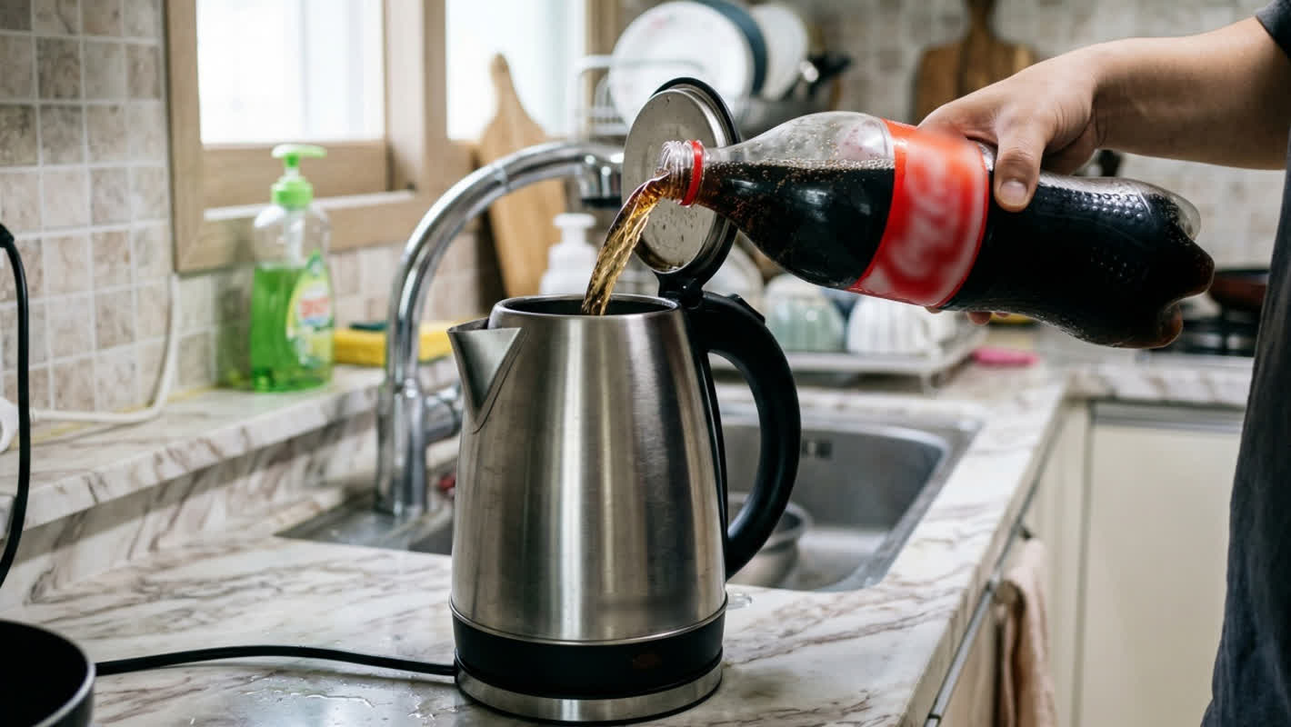 Don’t Toss That Flat Cola: The Surprising Way to Clean a Dirty Kettle