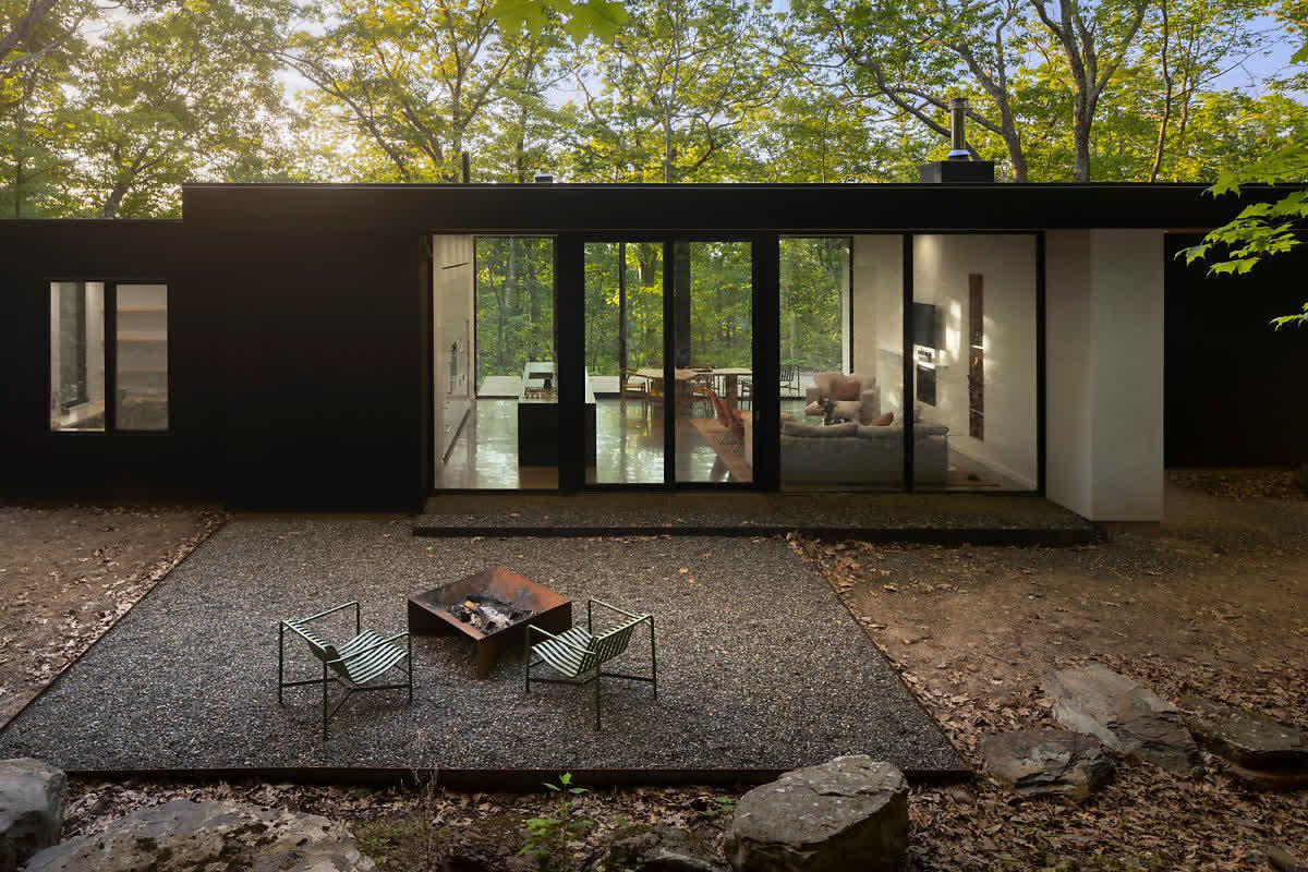 Inside a Minimalist Upstate New York Retreat Hidden in the Forest