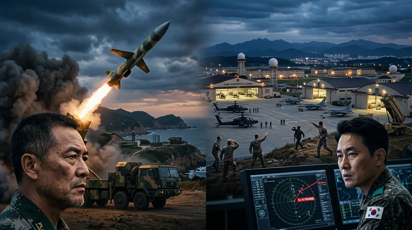 China’s New 1,500-Mile Missile Threatens Key U.S. Bases in South Korea