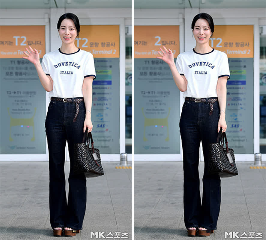 女優イム・ジヨン、空港で魅せるカジュアルスタイル！