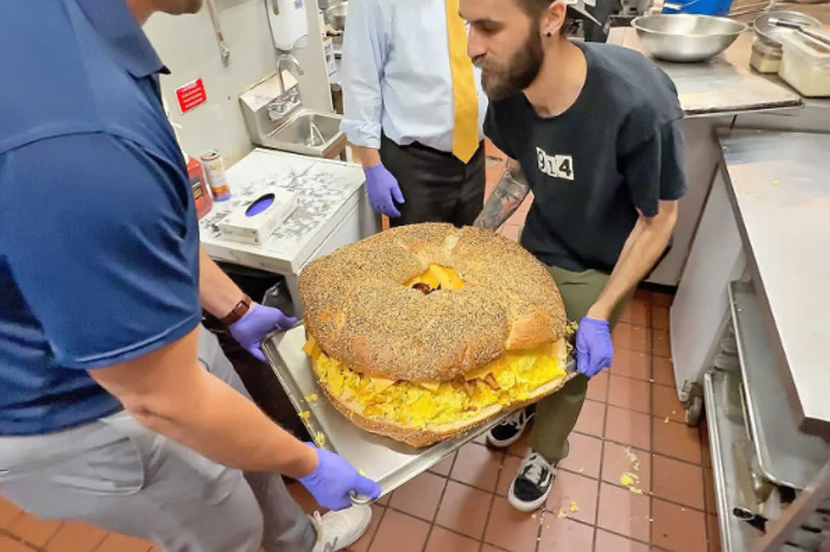 A Massive 28.7-lb Bacon, Egg & Cheese Sandwich Just Debuted in New York